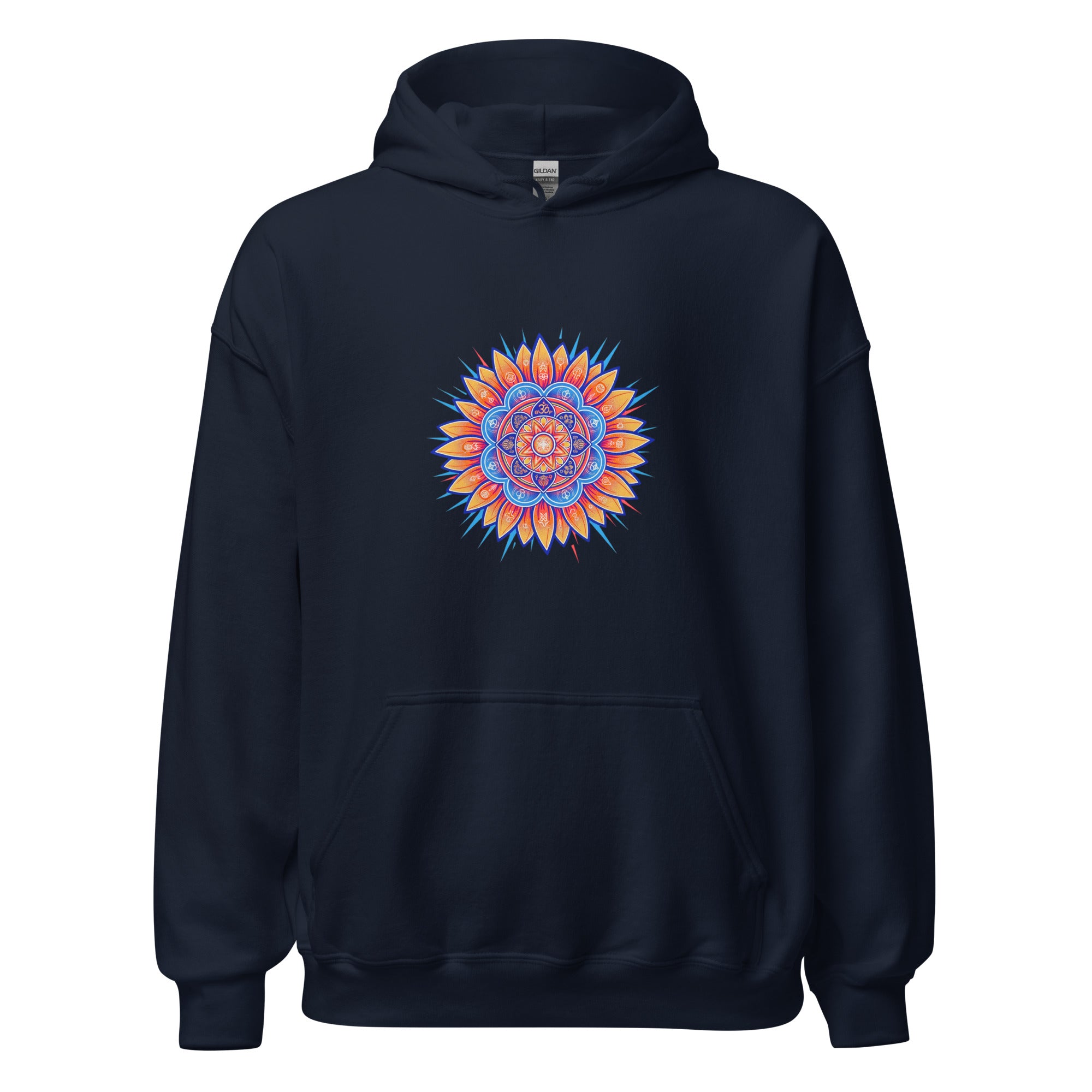 Prime Mandala hoodie — vibrant mandala print, multiple colors | Domani Exchange