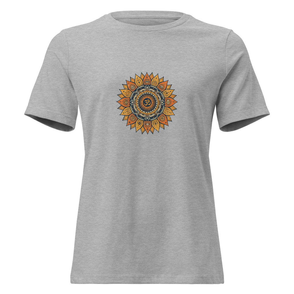 Om Mandala tee — sacred Om sunflower design | Domani Exchange