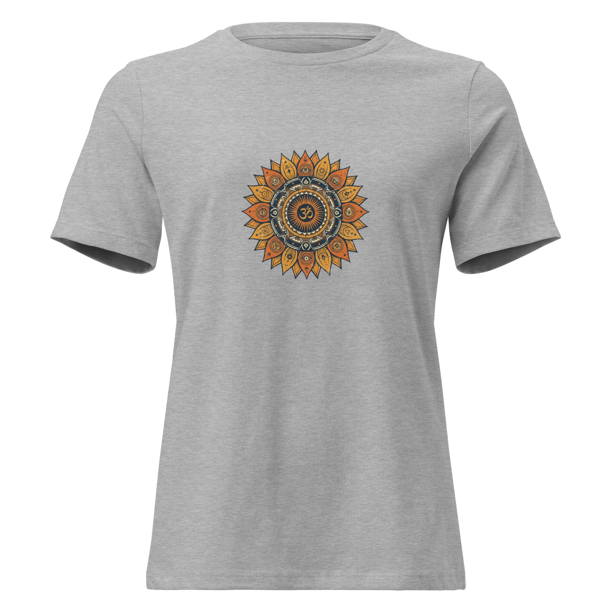 Om Mandala tee — sacred Om sunflower design | Domani Exchange