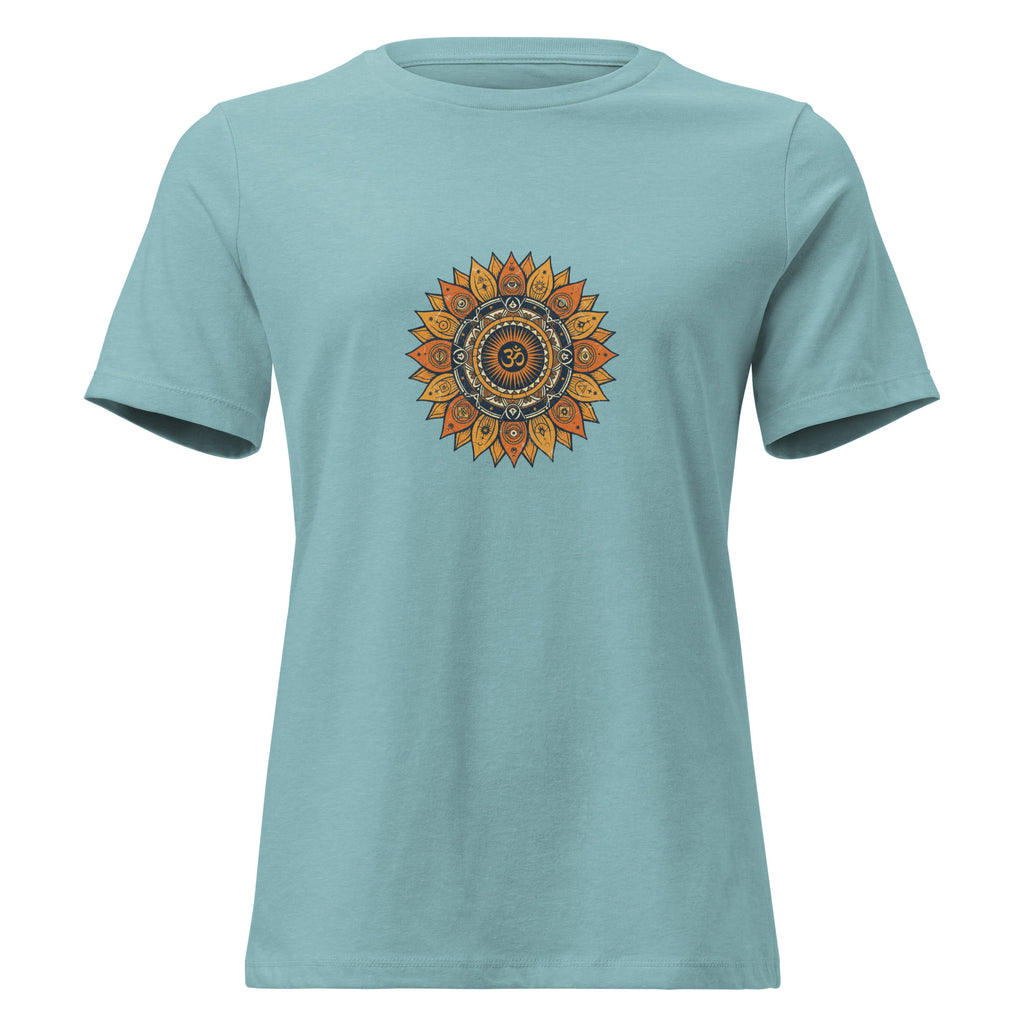 Om Mandala women's relaxed tee natural colors | Domani Exchange