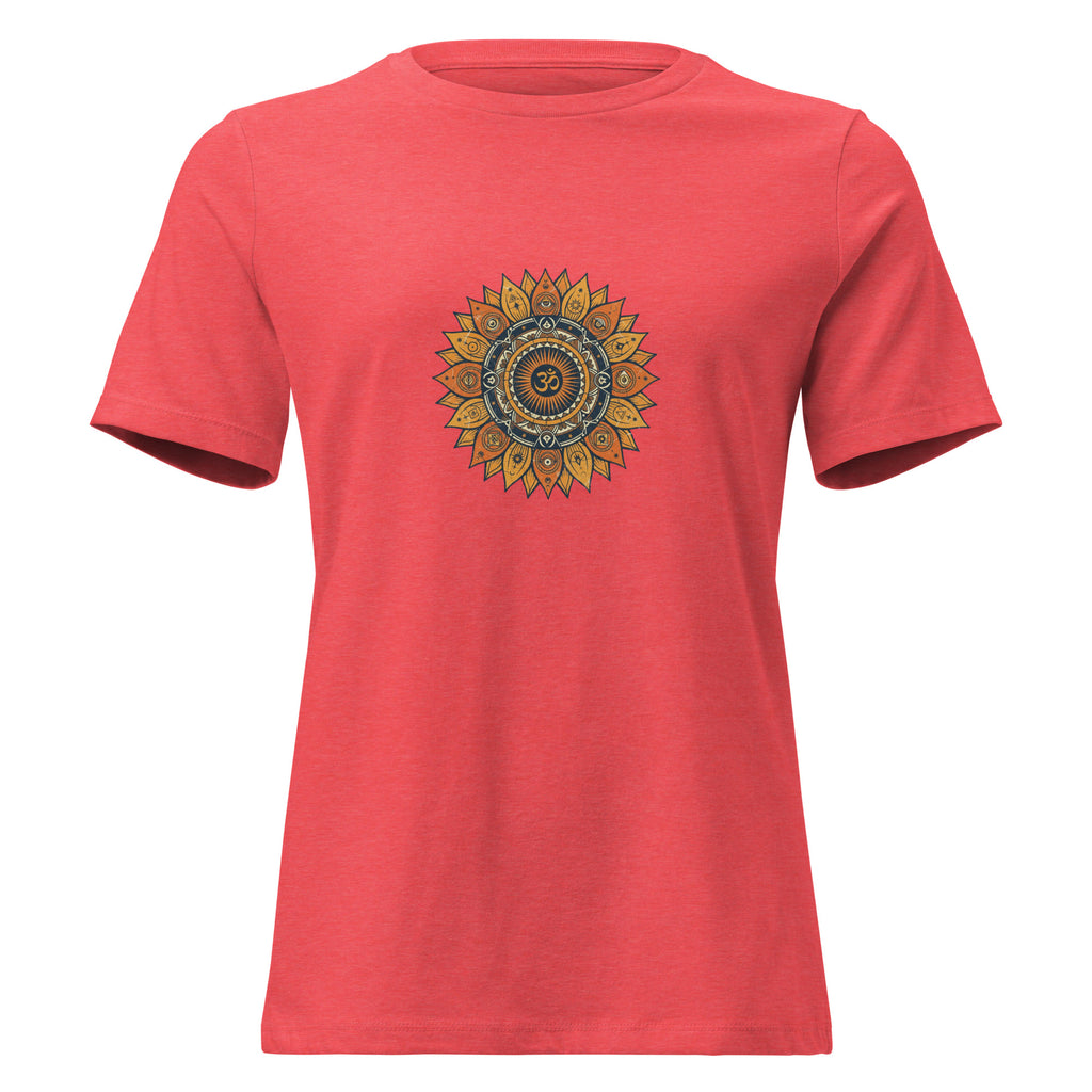 Om Mandala tee — spiritual sunflower mandala womenswear | Domani Exchange