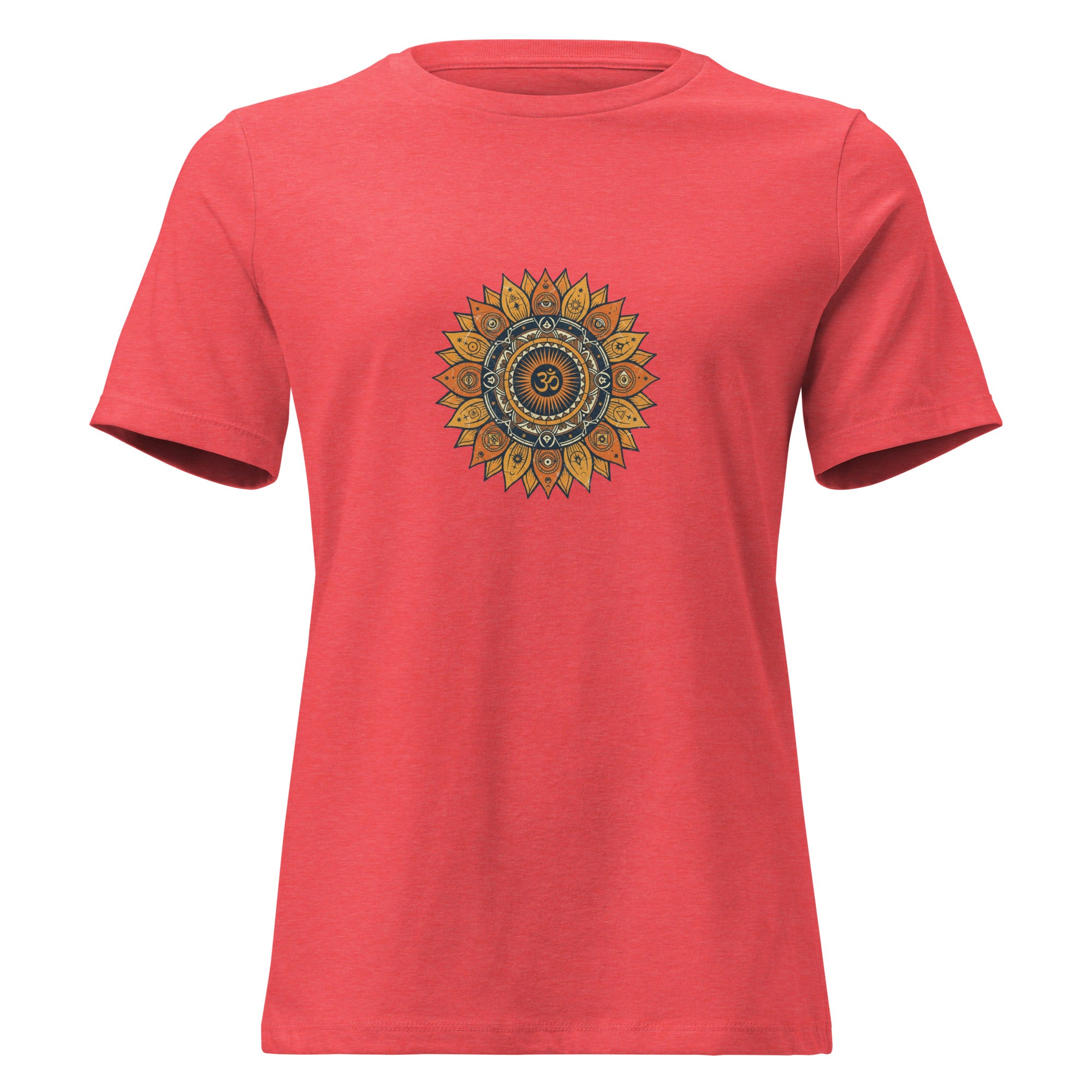 Om Mandala tee — spiritual sunflower mandala womenswear | Domani Exchange